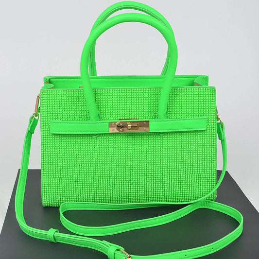 Rhinestone Handle Bag