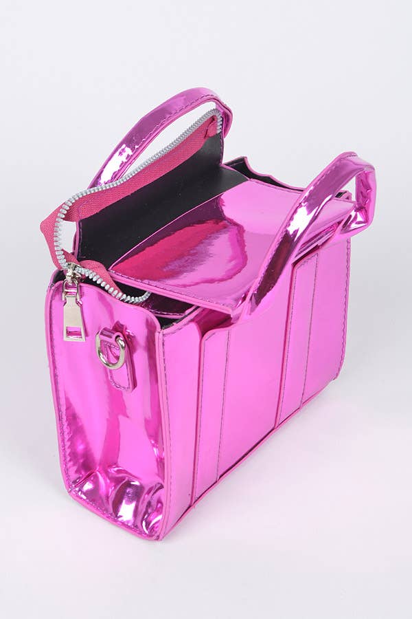 Mirror Metallic Small Tote Bag