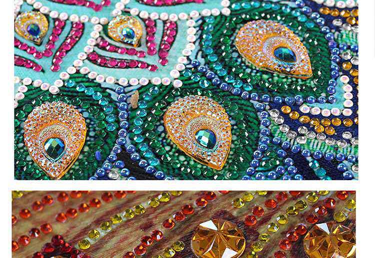5D Peacock Girl Diamond Painting with AB Drills