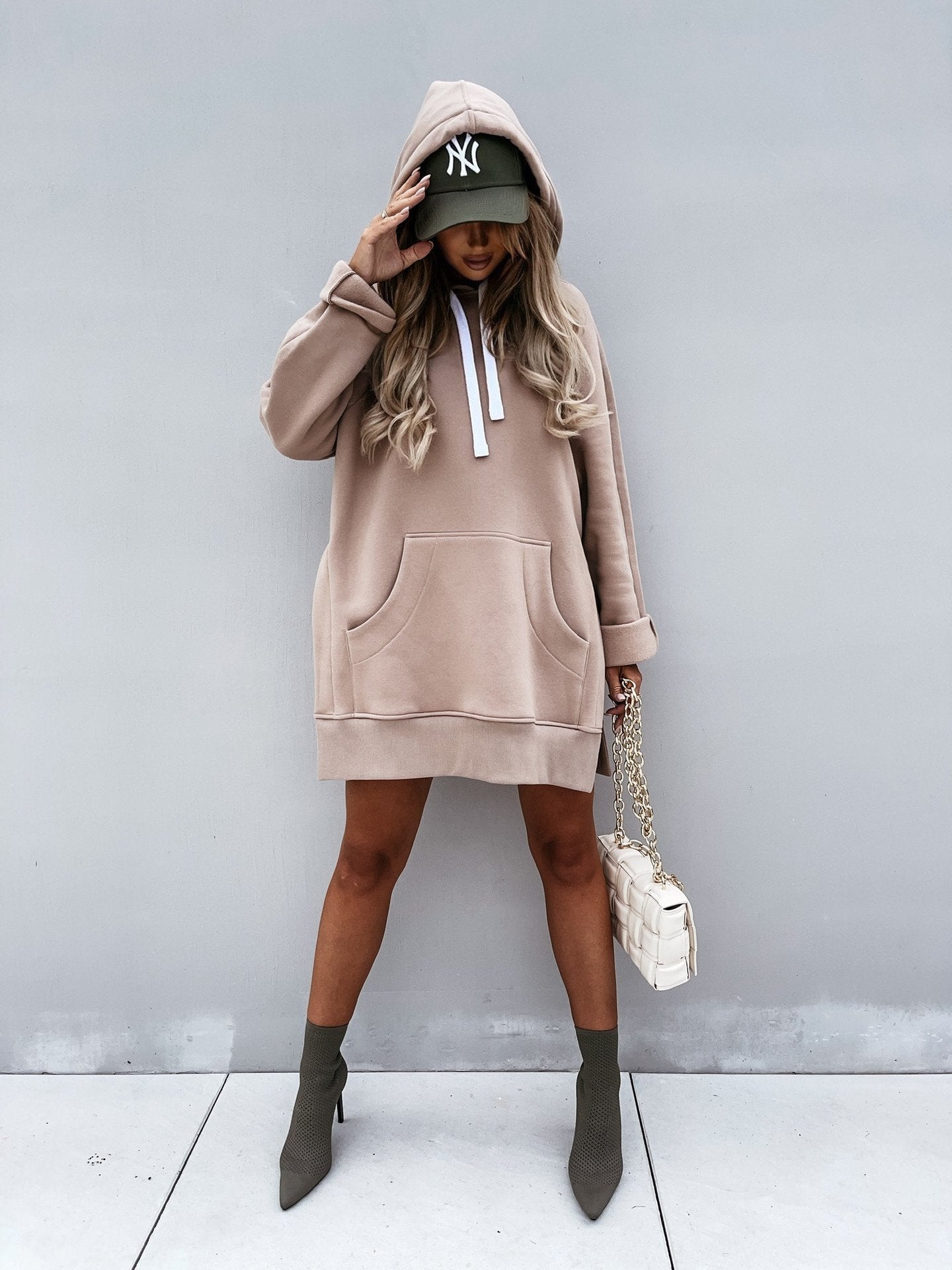 Women's Long Sleeve Pullover Hooded Sweatshirt