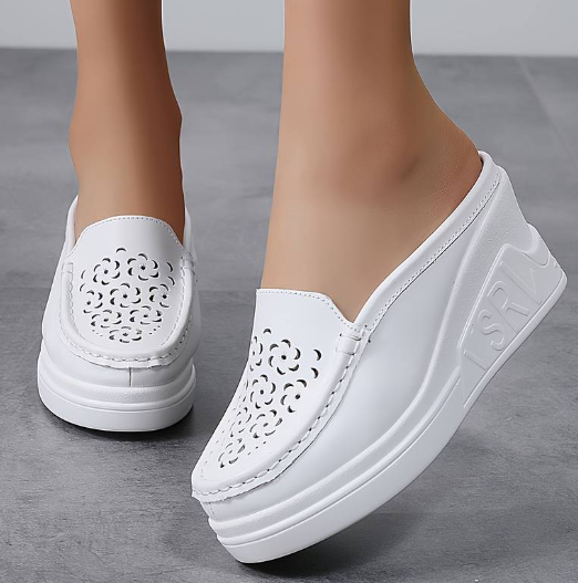 Synthetic Leather Platform Sandals for Women (One Pair)