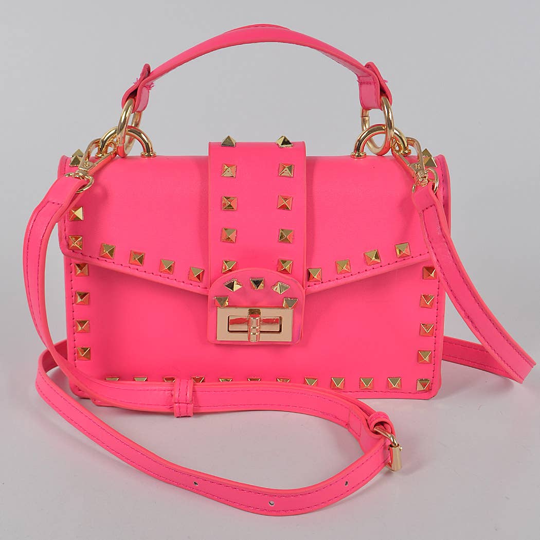 Studded Top Handle Clutch