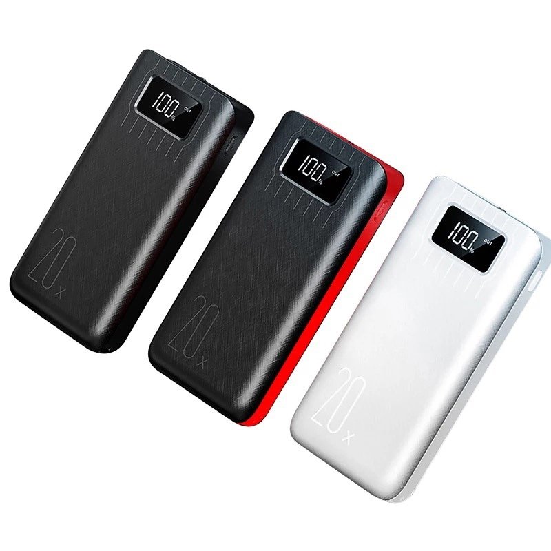 20KmAh Dual-Port Power Bank with Flashlight