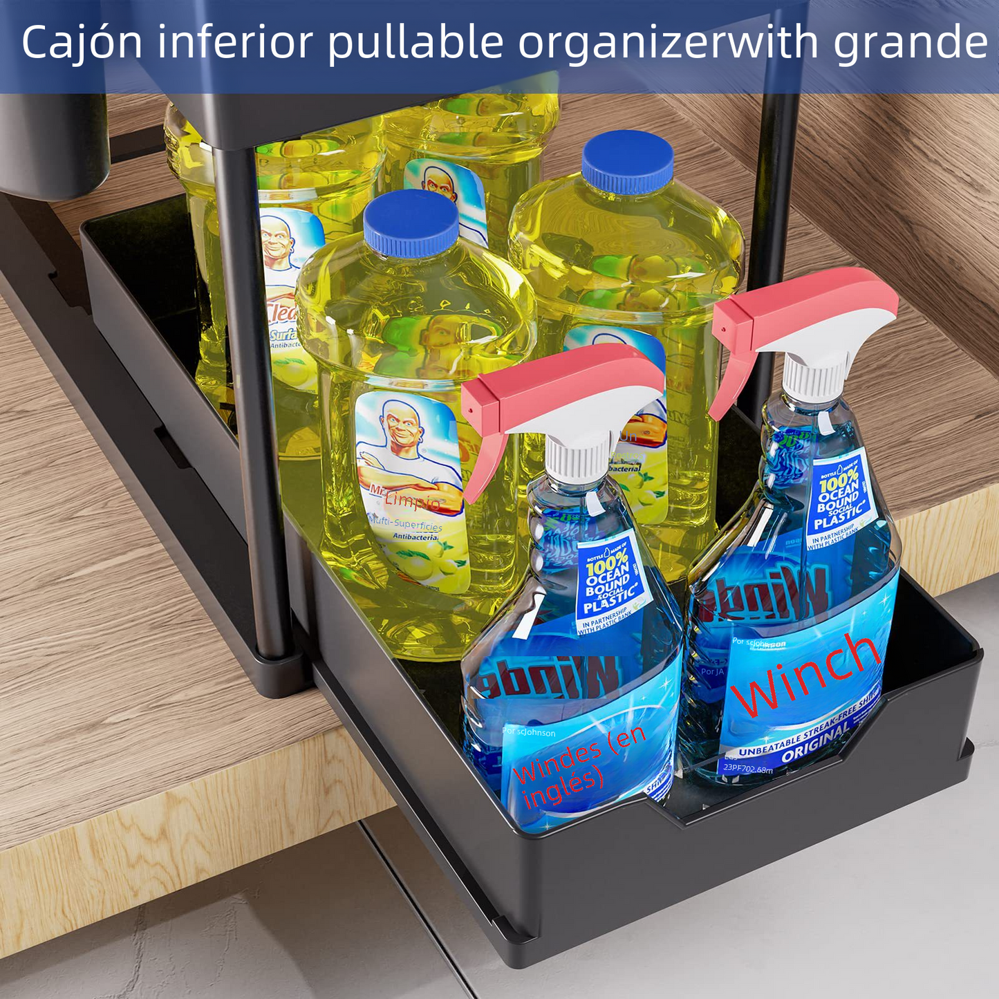 3-Piece Under-Sink Storage Organizer for Bathroom